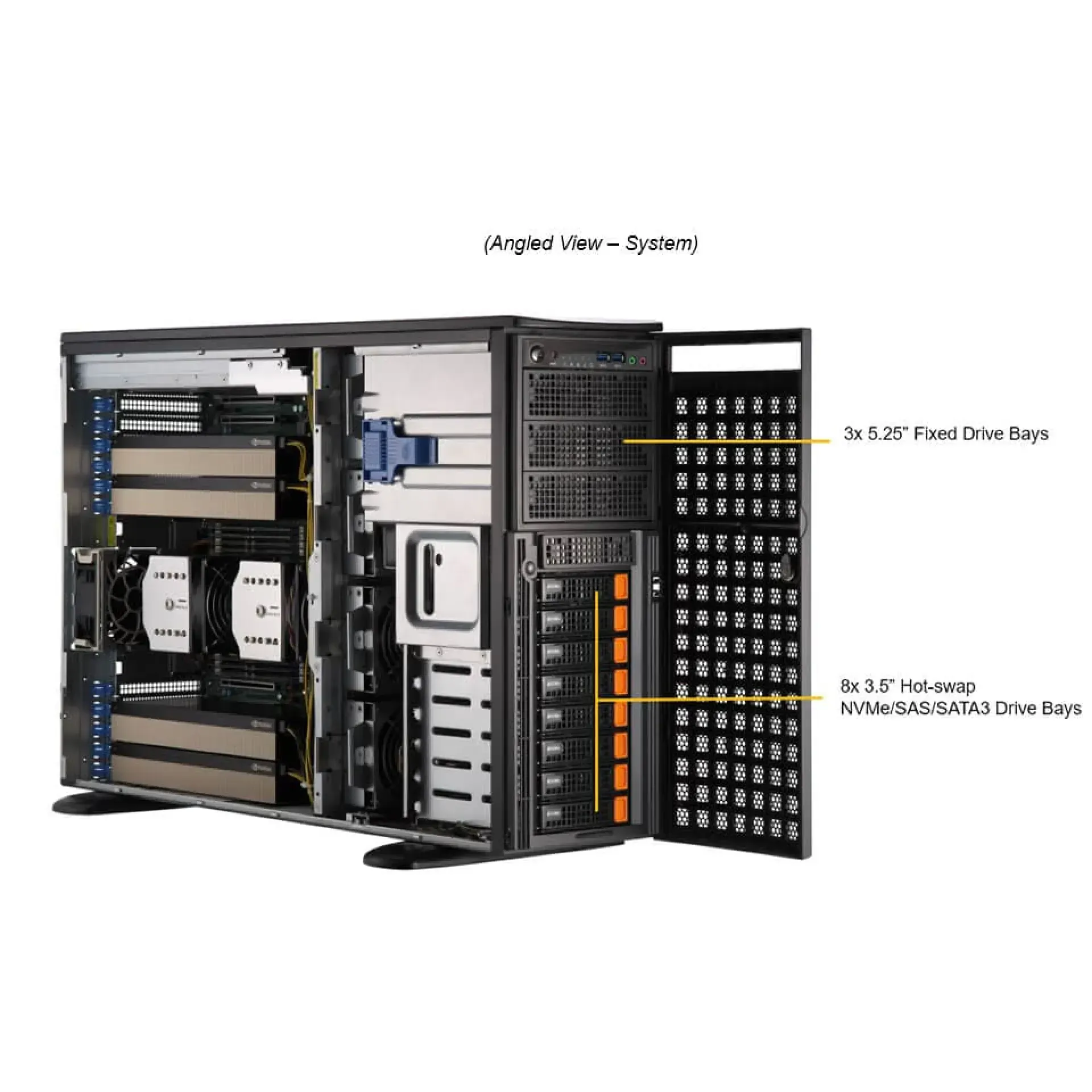 SYS-741GE-TNRT Supermicro SuperServer Dual Xeon Scalable 4th Gen Workstation Barebone